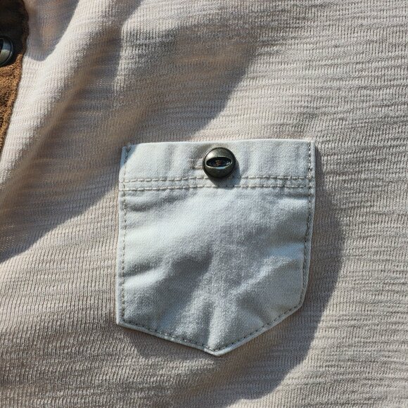 LRL Ralph Lauren Jeans Co. Cream 3/4 Sleeve Tee Henley Women's Medium - Picture 2 of 4